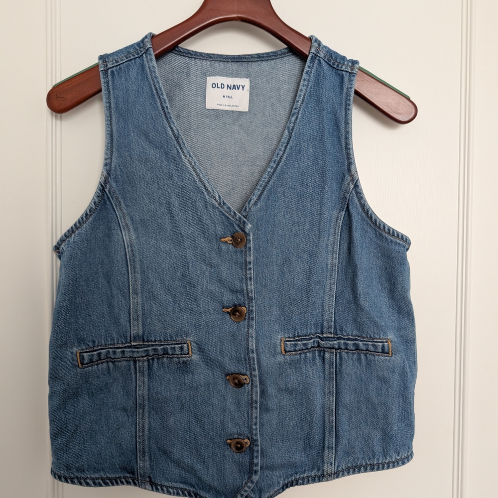 Old Navy Blue Denim Vest